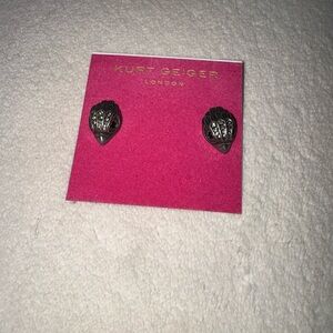 Kurt Geiger Black and Silver Shell Earrings